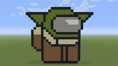 Minecraft Pixel Art - Among Us Baby Yoda - YouTube