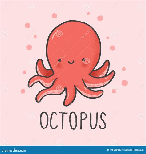 Cartoon Octopus Drawing For Kids