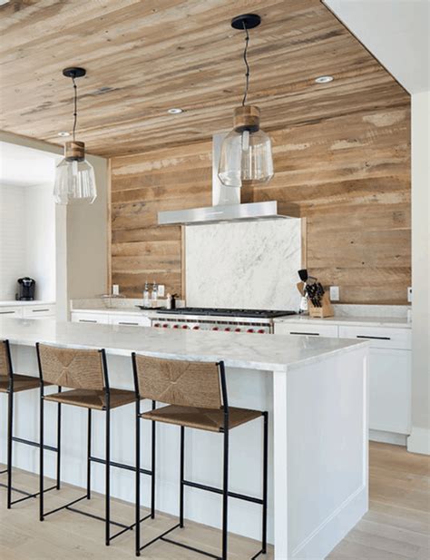 Wood Planked Kitchen Backsplash | MountainModernLife.com