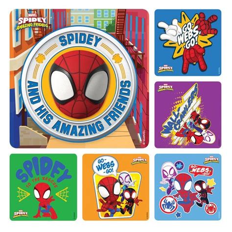 25 licensed spidey and his amazing friends stickers 2 5 x 2 5 party ...