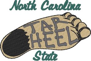 North Carolina: The Tar Heel State Embroidery Design