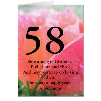 58th Birthday Cards - Greeting & Photo Cards | Zazzle