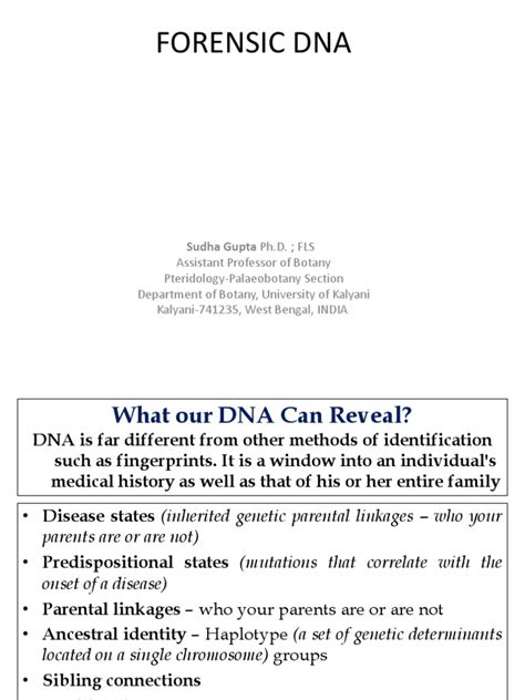 Forensic Dna | PDF | Dna Profiling | Microsatellite