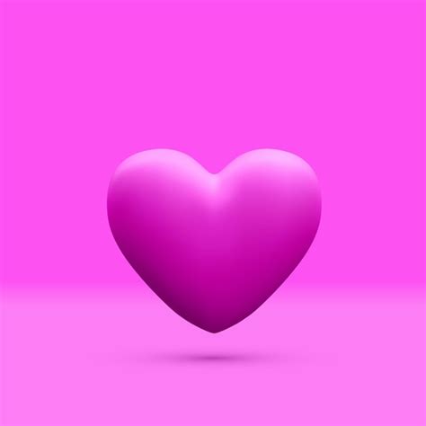Premium Vector | 3d realistic red heart isolated on light background 3d render valentine heart ...