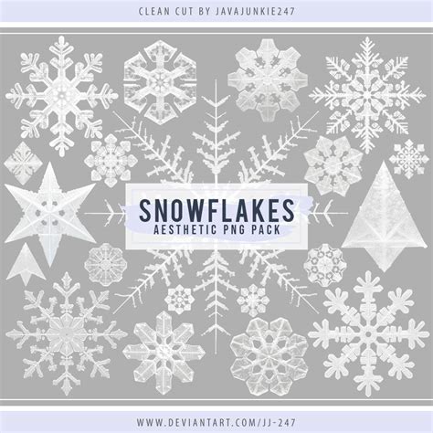 Snowflakes Aesthetic PNG Pack by JJ-247 on DeviantArt