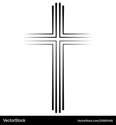 Christian catholic cross icon flat design Vector Image