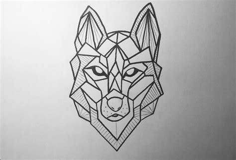 Wolf Geometric Drawing at PaintingValley.com | Explore collection of ...