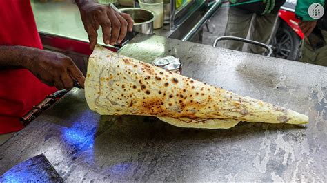 The Making of Roti Tissue / Roti Tisu / Tisu Prata | Indonesian Street Food - YouTube