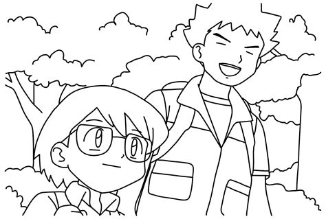 Max and Brock Pokemon Coloring Page - Free Printable Coloring Pages