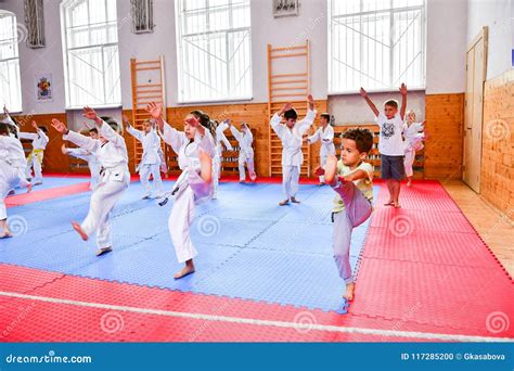 Kids training Karate editorial image. Image of children - 117285200