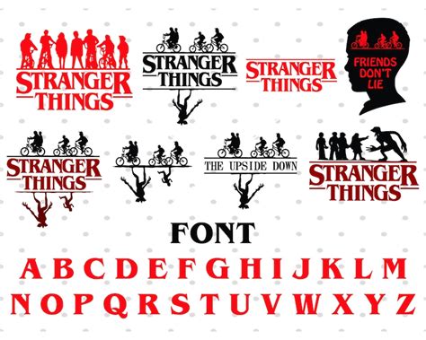 Stranger things Svg Stranger things font SVG PNG DXF | Etsy