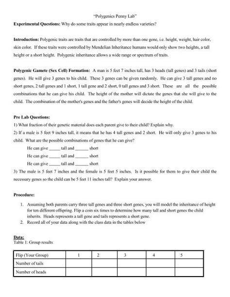 Polygenic Inheritance Worksheet : Polygenic Inheritence Doodle Diagrams ...