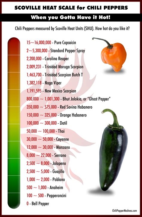 The Scoville Scale | Stuffed peppers, Hot sauce recipes, Stuffed hot ...