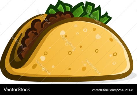 Taco cartoon Royalty Free Vector Image - VectorStock