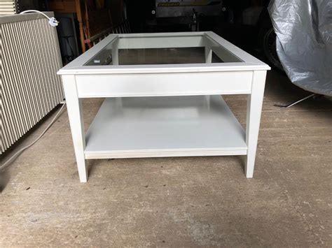 Ikea white coffee table, glass top, good condition. | in Banbury, Oxfordshire | Gumtree