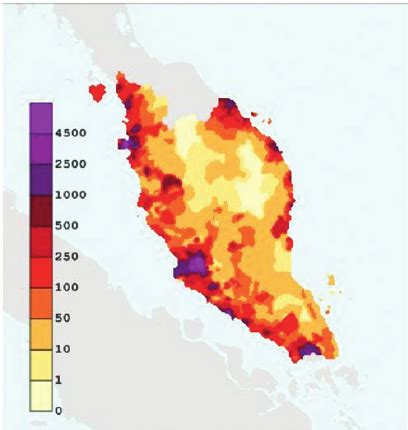 Malaysia Population Density Map