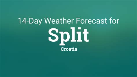 Split, Croatia 14 day weather forecast