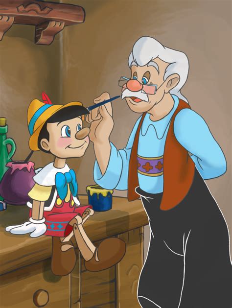 Pinocchio & Gepetto | Pinocchio disney, Pinocchio, Disney cartoon ...