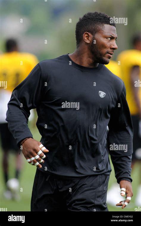 July 31st, 2012 - Pittsburgh Steelers defensive back Ryan Clark (25) loosens up on the field as ...