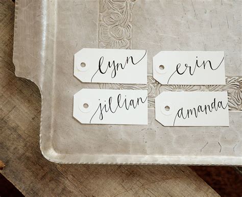 Wedding Name Tag Placecards, Calligraphy Personalized Gift Tags ...