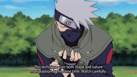 Kakashi shows his Rasengan to Naruto. - YouTube