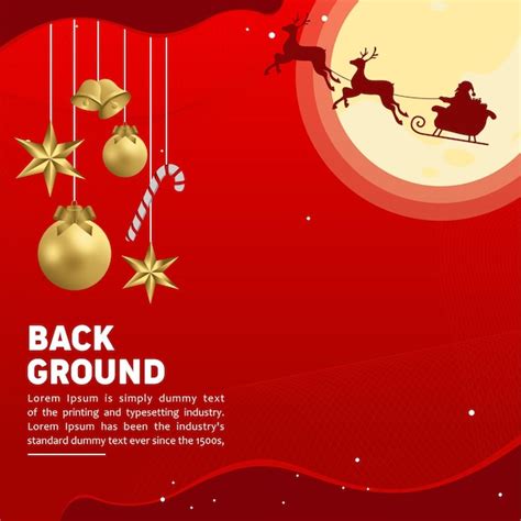 Premium Vector | Background christmas with santa santa sleigh red ...