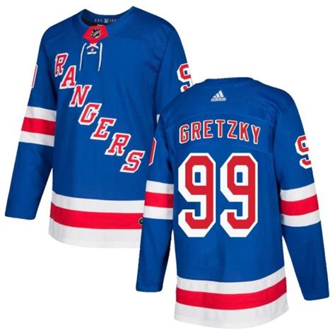 Adidas New York Rangers Youth Wayne Gretzky Authentic Royal Blue Home ...