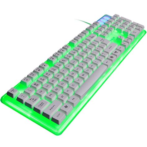 Keyboards Gaming Green EKM725 Waterproof Colorful Backlit Professional ...