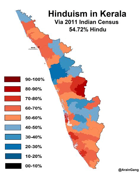 Hindu Population of Kerala per the 2011 India Census : r/MapPorn