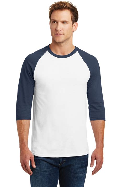 Gildan Printed Men's Heavy Cotton 3/4-Sleeve Raglan T-Shirt - Queensboro