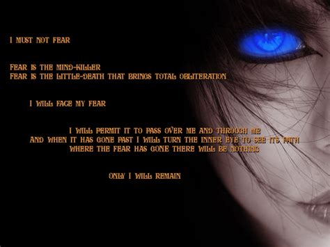 Dune Quotes — Bene Gesserit Litany Against Fear. | Dune quotes, Fear quotes, Dune