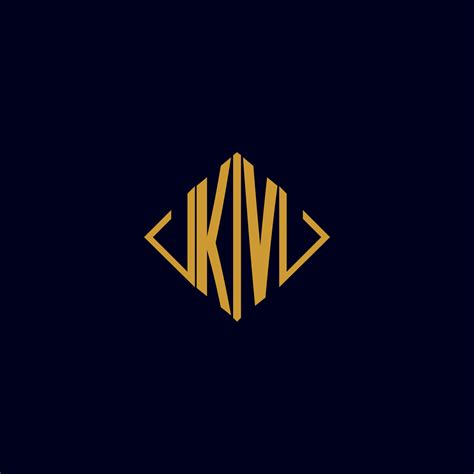 KV initial monogram square logo design ideas 22555906 Vector Art at ...