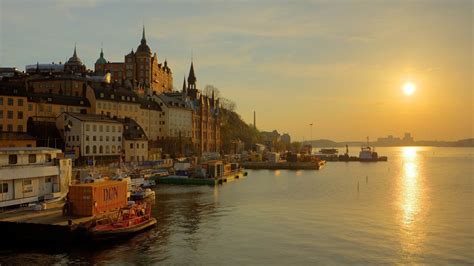 Riverside Sunset-Stockholm Sweden landscape photography HD wallpaper Preview | 10wallpaper.com