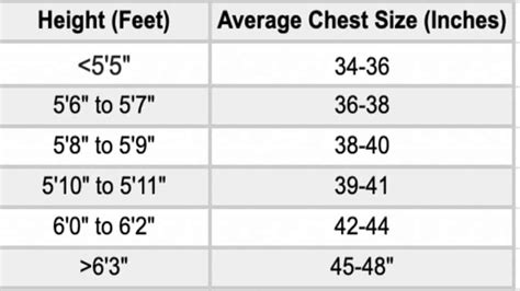 Average Male Chest Size, Circumference, and Width