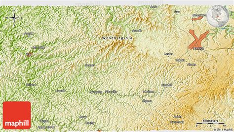 Physical 3D Map of Basin