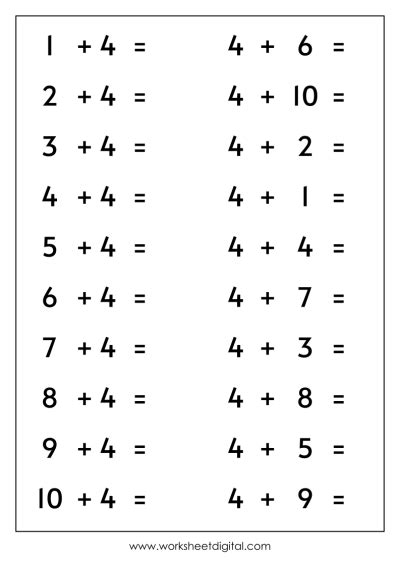 Kindergarten Addition Worksheets - Worksheet Digital