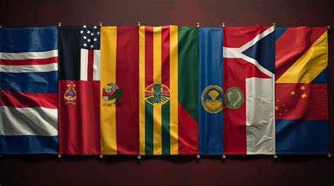 Premium AI Image | Latin American flags