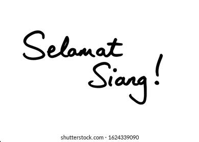 Selamat Siang Formal Indonesian Phrase Hello Stock Illustration ...