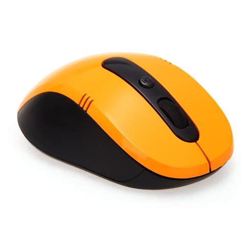 2.4GHz Wireless Mouse USB Mouse Orange Mouse 6 keys for Computer PC ...