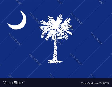 South carolina state flag Royalty Free Vector Image