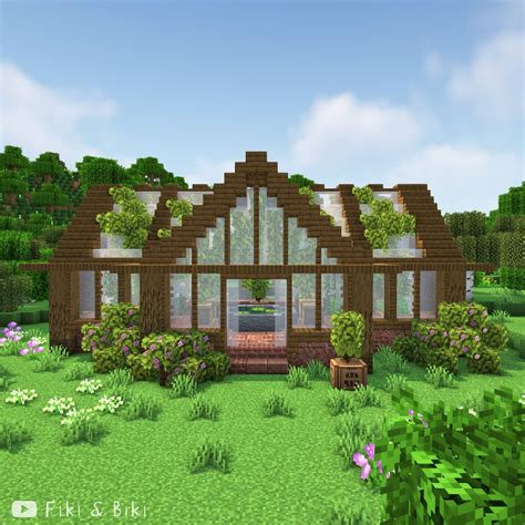 Simple Rustic Greenhouse | Minecraft in 2023 | Minecraft architecture ...