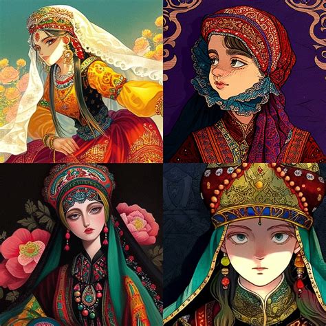 Qajar art Midjourney style | Andrei Kovalev's Midlibrary 2.0