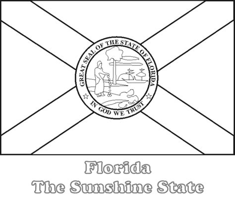 Large, Printable Florida State Flag to Color, from NETSTATE.COM