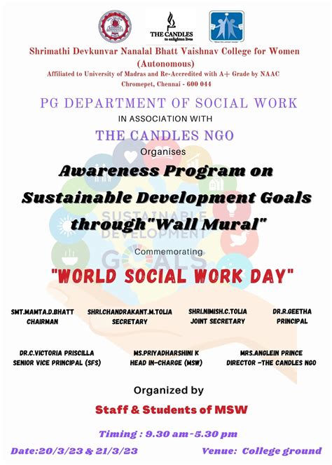 World Social Work Day – SDNB Vaishnav College for Women