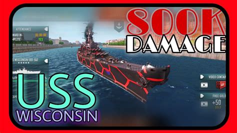 BATTLE OF WARSHIPS USS WISCONSIN GAMEPLAY - YouTube