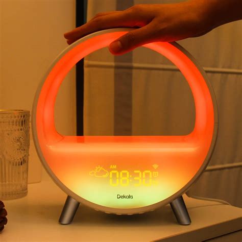 Multifunctional Arches Alarm Clock Wireless Charging White Noise Bluetooth Speaker Night Light ...