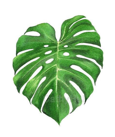 Set of 2 Tropical Green Leaf Print of Watercolour Paintings - Etsy Canada | Botanical painting ...