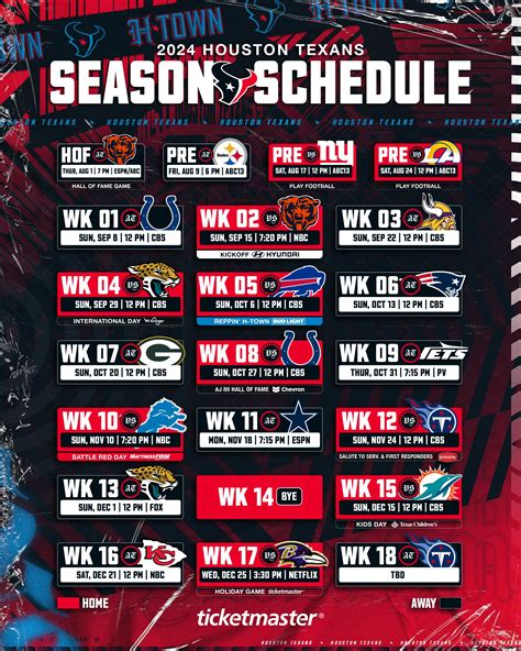 Houston Texans Schedule