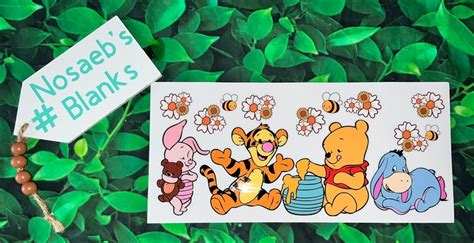 Winnie the Pooh Uv Dtf Wrap Bear UV DTF Wrap DTF Cup Wrap - Etsy