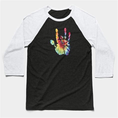 Tie Dye Jerry Garcia Hand - Grateful Dead - Baseball T-Shirt | TeePublic